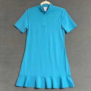 Tommy Bahama Blue Ruffled Polo Mini Dress
